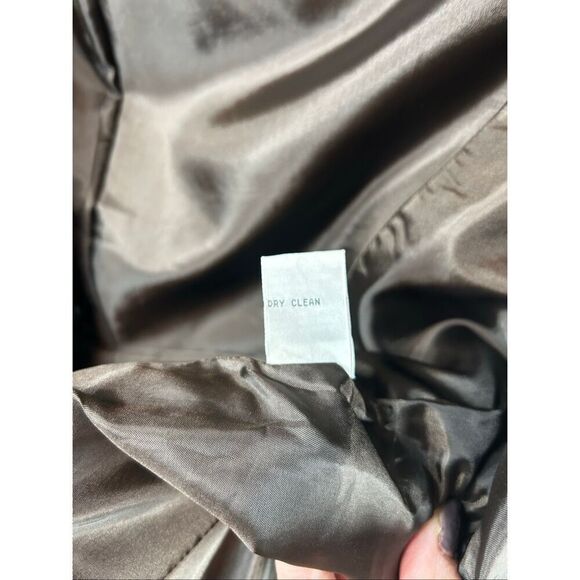 Talbots Dark Brown Queen Ann Jewel Neckline Blazer Wool Blend Preppy 10 - Picture 3 of 13